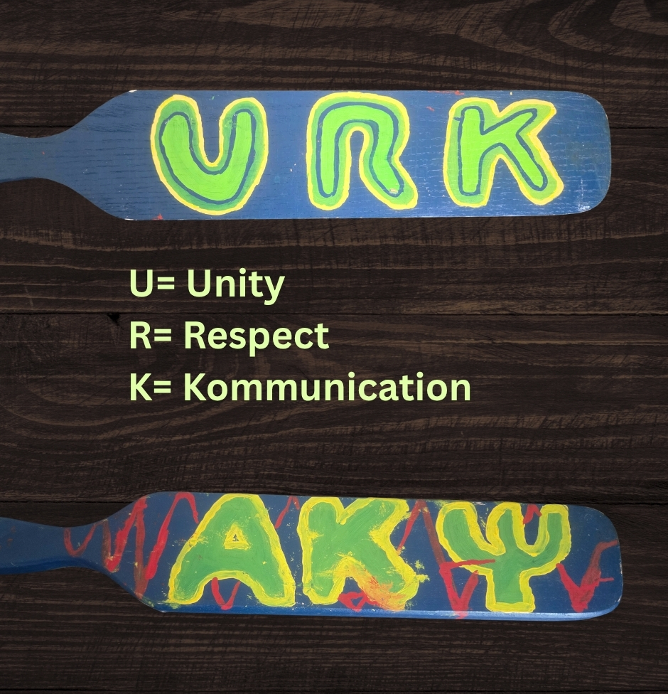 Alpha Kappa Psi Gamma Nu Babson College Pledge Paddle from 1991. Includes U.R.K on the backside